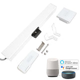 QUOYA Smart Electric Window Opener with WiFi Smart Wall Switch, Remote Control, App Control, Voice Control, Compatible with Alexa, Google, Siri. (40cm Stroke)