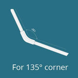 QUOYA Smart Electric Curtain Track- Model AT5810- 135 Degree Bend Set…