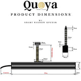 QUOYA Smart Electric Window Opener with WiFi Smart Wall Switch, Remote Control, App Control, Voice Control, Compatible with Alexa, Google, Siri. (20cm Stroke)