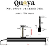 QUOYA Smart Electric Window Opener with WiFi Smart Wall Switch, Remote Control, App Control, Voice Control, Compatible with Alexa, Google, Siri. (40cm Stroke)