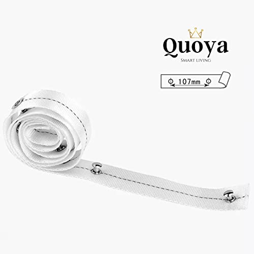 QUOYA Smart Electric Curtain Track Wave Ripple Fold Runners, Compatible with AT5810 / QL600 (Suitable for up to 3m(119inches) Track)