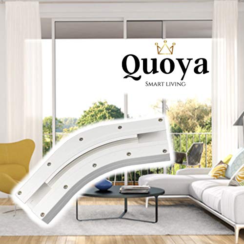 QUOYA Smart Electric Curtain Track- Model AT5810- 135 Degree Bend Set…