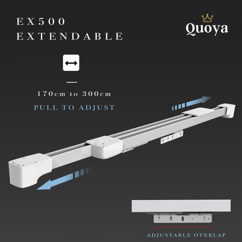 EX500 Telescopic- Smart Electric Extendable Curtain Track