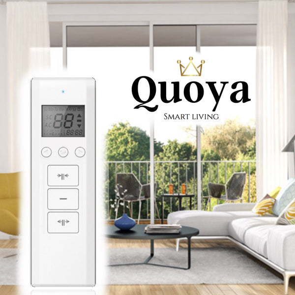Quoya Smart Electric Curtain Track 16 channel remote controller for automated motorised rail