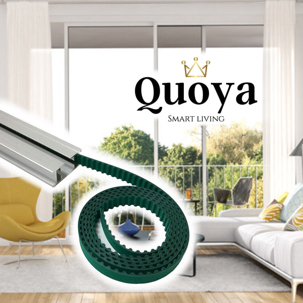Quoya Smart Electric Curtain Track 14.4m belt for automated motorised rail